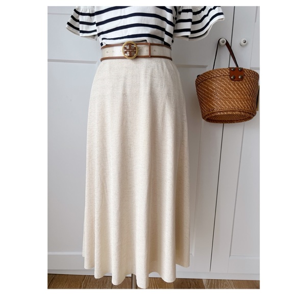 Mango Dresses & Skirts - MANGO Beige Knit Midi Skirt sz. XS